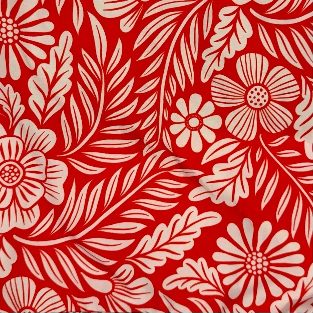 Fair Harbor The Anchor Swim Shorts Mens XL Liner Red Hawaiian Floral Trunks